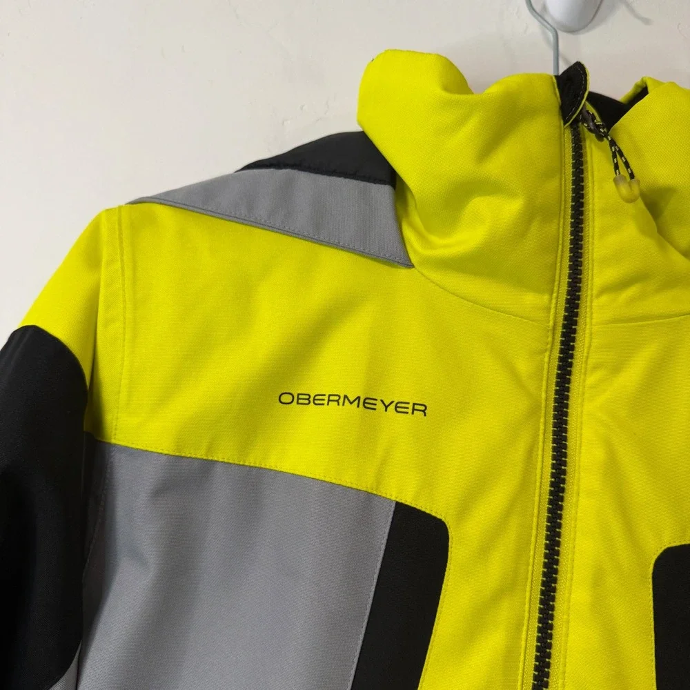 Obermeyer Kids Ski Jacket XL 18 Yellow Ski Insulated Winter Coat 41080
